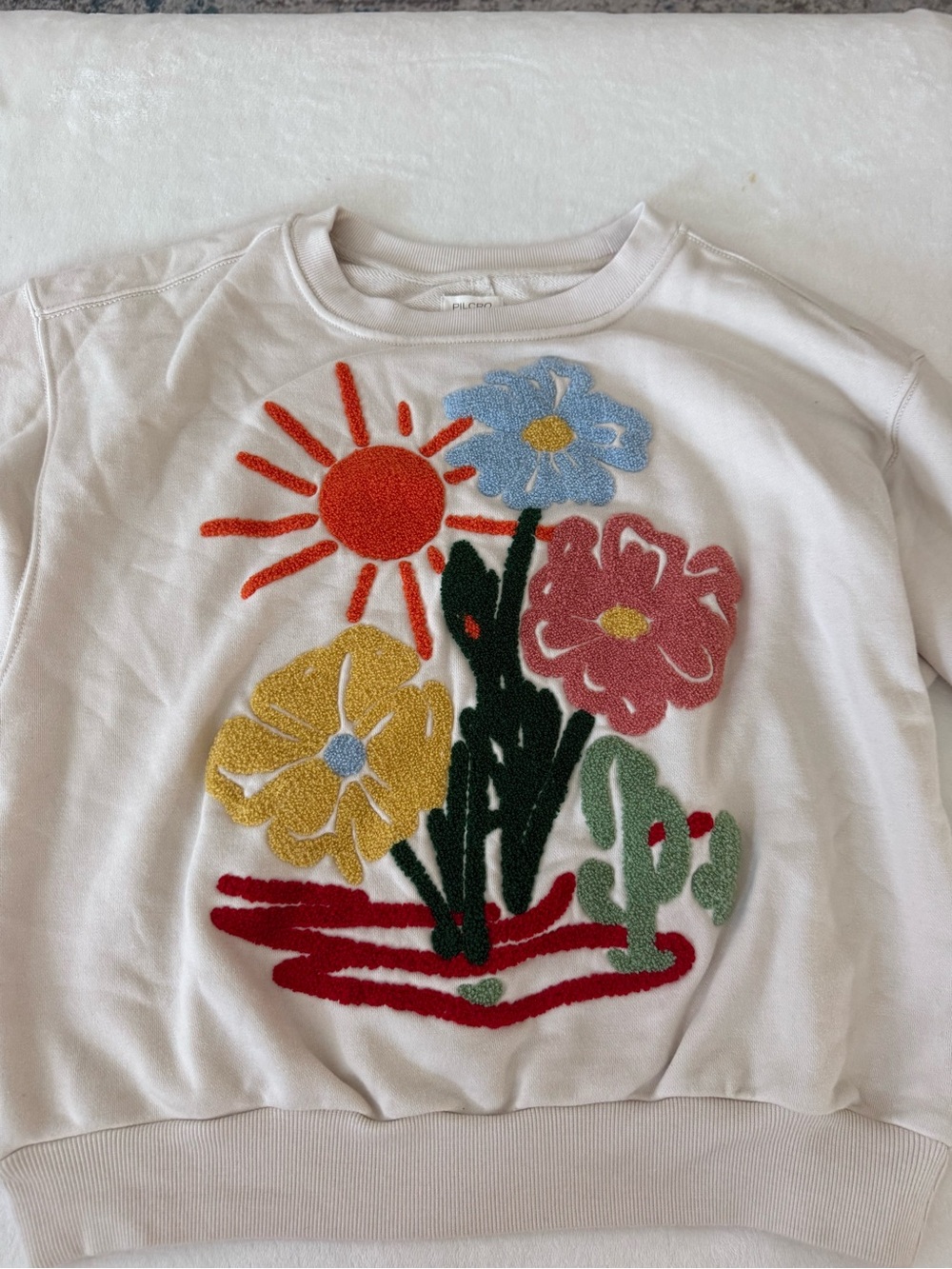 Niki Bubble Embroidered Pullover by Pilcro textured loop embroidery M D79 $118
